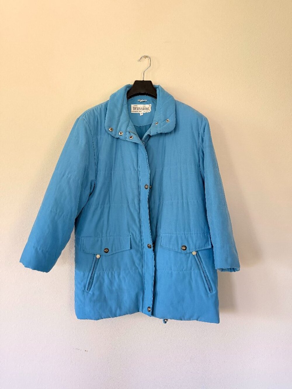 Vintage Bernardo Blue Puffer Coat | Made in Korea | Women's Large